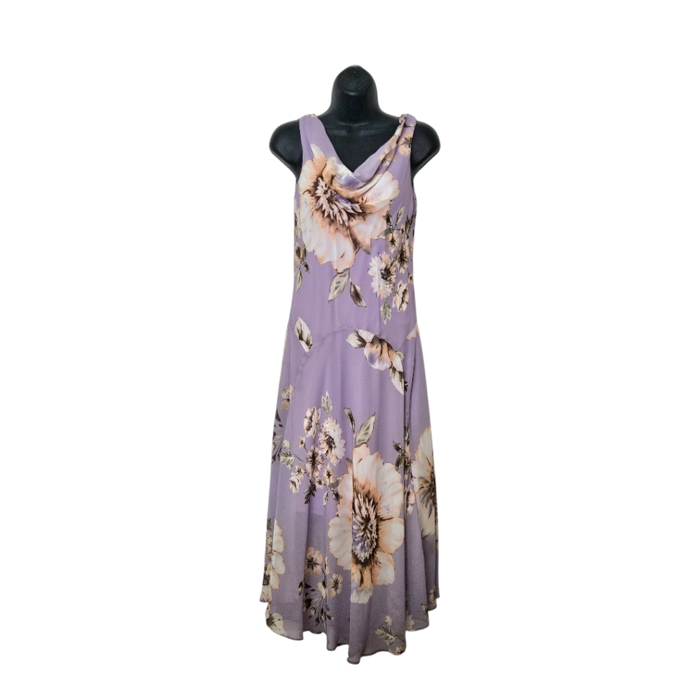 Roz & Ali Lavender Floral Dress